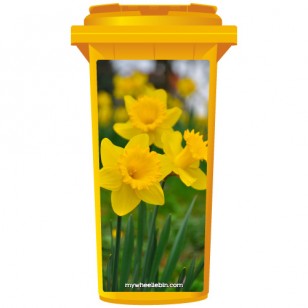 Welsh Daffodils Wheelie Bin Sticker Panel
